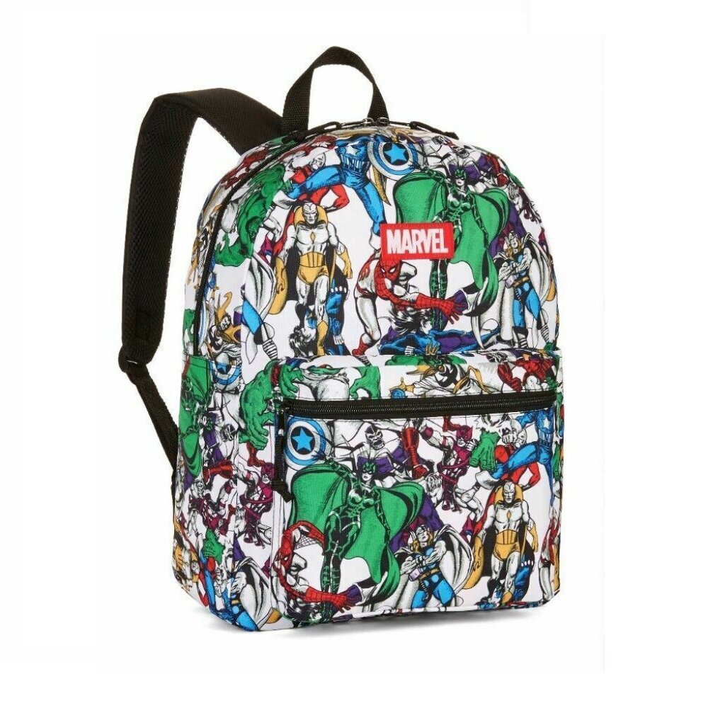 NEW Marvel Comics Avengers Comic Print 16in Backpack Book Bag Tote Kids 1433-524